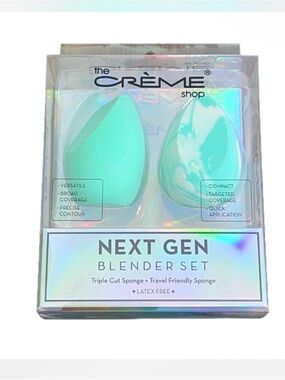 ✨ NIB The Crème Shop Next Gen Blender Set - Mint Green Sponges ✨
